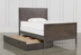 Owen Grey Full Wood Panel Bed With Trundle Storage - Side