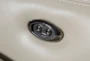 Kristen Silver Grey Leather Power Recliner with Adjustable Headrest & USB - Detail