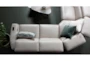 Kristen Silver Grey Leather  131" 6 Piece Power Reclining Modular Sectional with Adjustable Headrest & USB - Room
