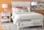 Kincaid White Queen Wood Panel Bed With Storage - Room