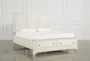 Kincaid White King Wood Panel Bed With Storage - Signature