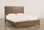 Riley Greystone California King Wood Panel Bed With USB - Signature