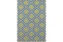 7'8"x10'8" Outdoor Rug-Lime And Blue Birds Eye - Signature