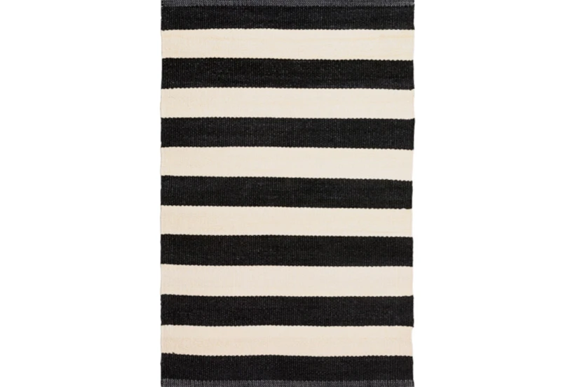 2'x3' Rug-Black & White Cabana Stripe - 360