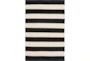 3'3"x5'3" Rug-Black & White Cabana Stripe - Signature