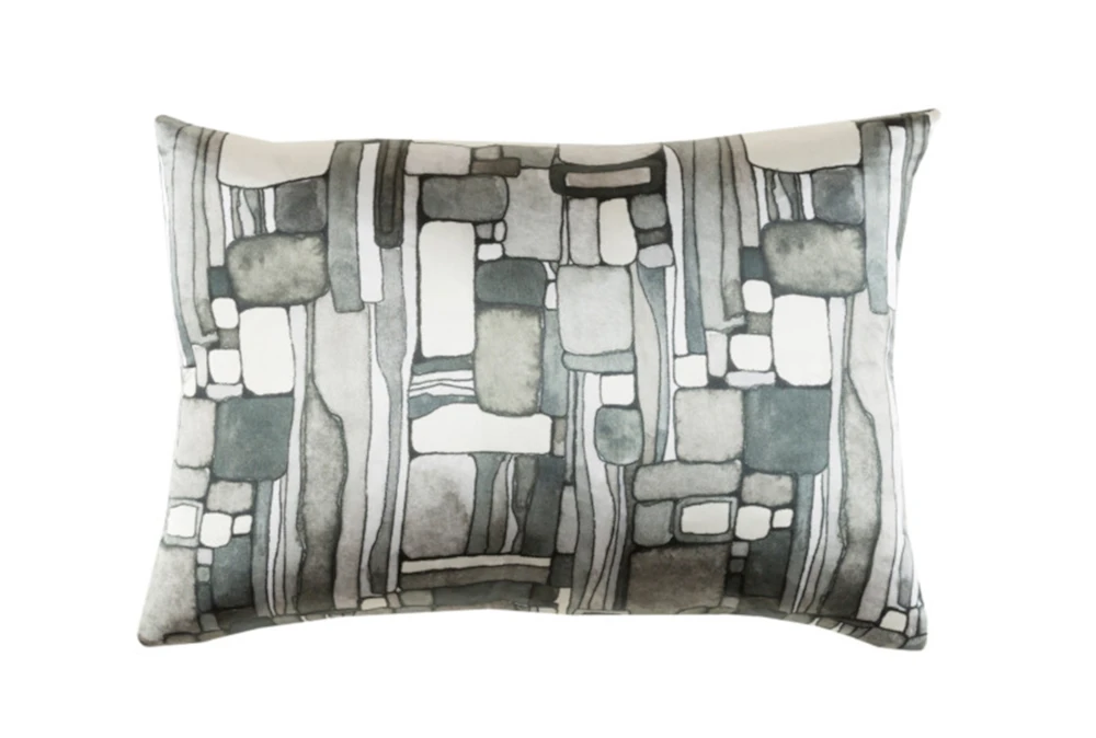Accent Pillow-Watercolor Mosaic Grey 19X13