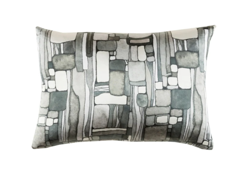 Accent Pillow-Watercolor Mosaic Grey 19X13 - 360