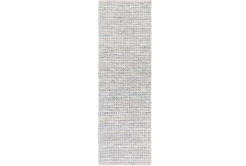 2'5"x8' Rug-Leather And Cotton Grid Grey - 360