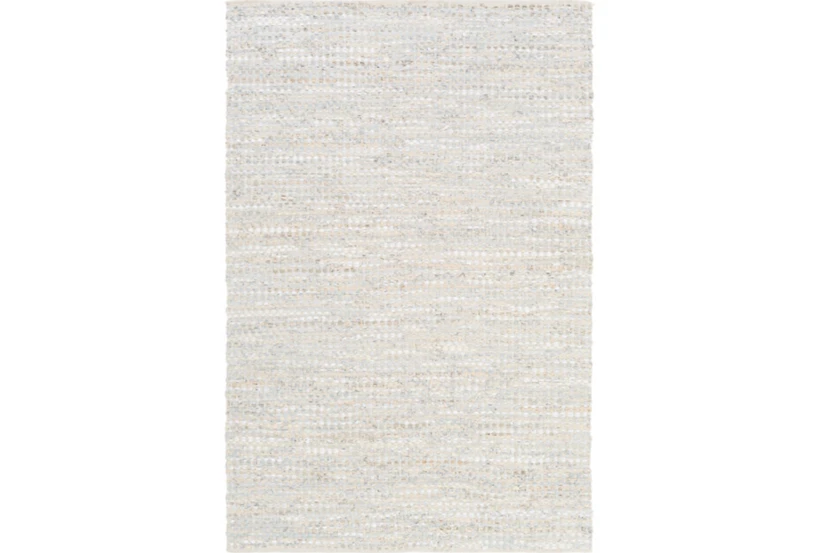 4'x6' Rug-Leather And Cotton Grid Pale Blue - 360