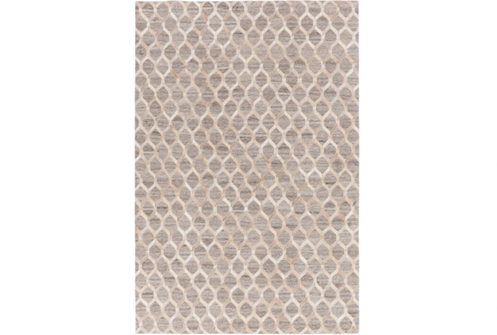 8'x10' Rug-Viscose/Hide Honeycomb Taupe