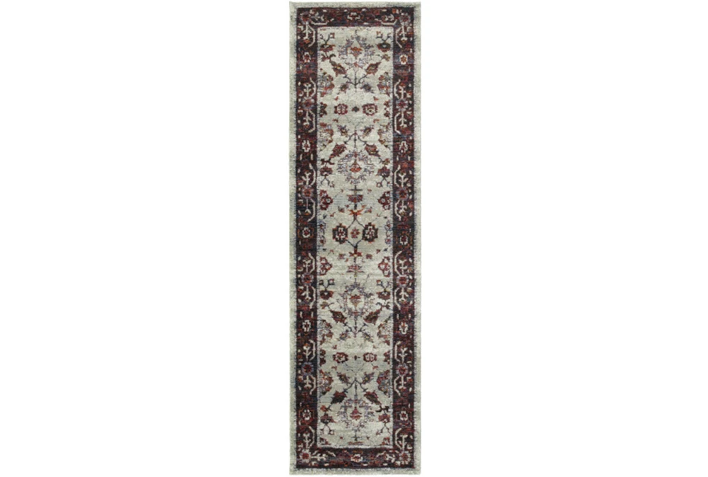 2'3"x8' Rug-Mariam Moroccan Stone/Red