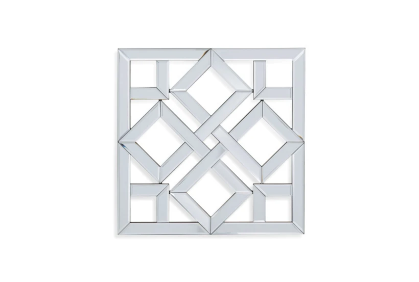 24X24 Lattice Design Square Wall Mirror - 360