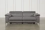 Talin Grey 85" Power Reclining Sofa with Adjustable Headrest & USB - Side