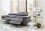 Talin Grey 85" Power Reclining Sofa with Adjustable Headrest & USB - Room