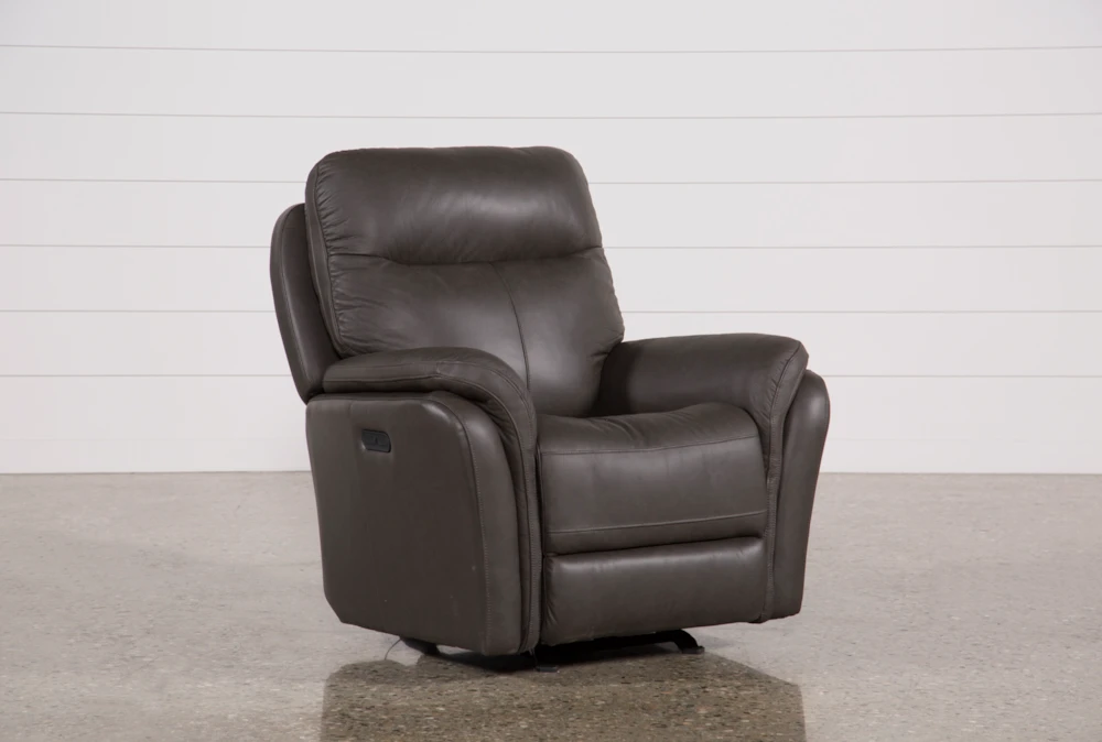 Bowie Leather Power Gliding Rocker Recliner with Power Headrest & USB