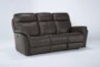 Bowie Leather 85" Power Reclining Sofa with Power Headrest & USB - Side