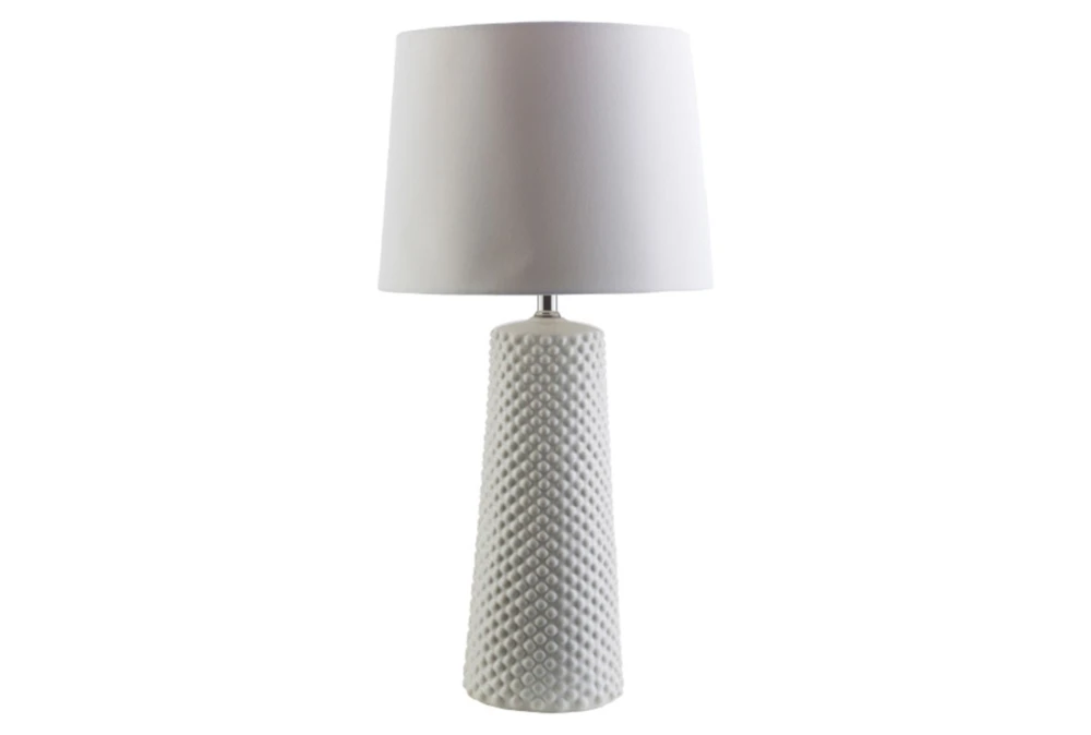 Table Lamp-Ceramic Dots White