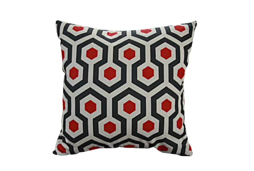 Accent Pillow-Retro Honeycomb Red 18X18 - 360
