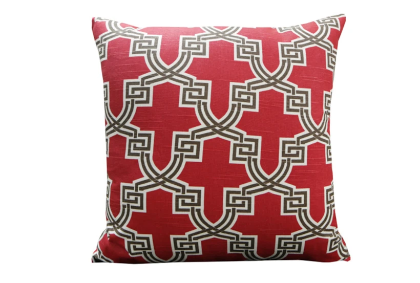 Accent Pillow-Mame Trellis Red 18X18 - 360