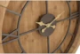 Wood Metal Circle Wall Clock - Detail