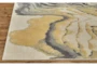 5'x8' Rug-Grey And Yellow Marbled Swirl - Detail