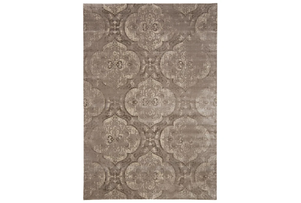7'3"x10'3" Rug-Grey And Buttercream Faded Medallions