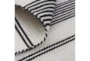 4'x6' Rug-Recycled Pet Black Pin Stripes - Back