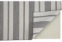 4'x6' Rug-Recycled Pet Black Pin Stripes - Detail