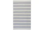 4'x6' Rug-Recycled Pet Navy Pin Stripes - Signature