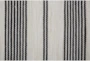 5'x8' Rug-Recycled Pet Black Pin Stripes - Detail