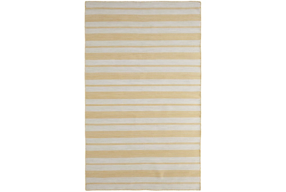 8'x11' Rug-Recycled Pet Gold Pin Stripes