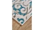 2'2"x4' Rug-Turquoise Distressed Damask - Front