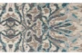 2'6"x8' Rug-Turquoise And Grey Kaleidoscope Damask - Detail