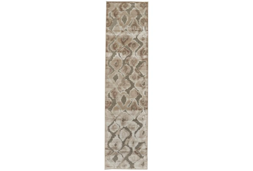 2'5"x8' Rug-Pewter And Cream Ikat - 360
