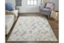9'6"x12'6" Rug-Pewter And Cream Ikat - Room