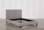 Rylee Grey California King Upholstered Panel Bed - Side