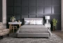 Rylee Grey California King Upholstered Panel Bed - Room