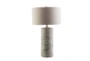 Table Lamp-Grey Wash Ribbed Column - Signature
