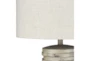 Table Lamp-Grey Wash Ribbed Column - Detail