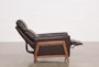 Daniel Chocolate Leather Push Back Recliner - Side