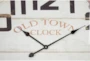 36 Inch Old Town White Washed Wall Clock - Detail