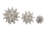 3 Piece Set Silver Spiked Table Decor - Signature