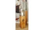 36 Inch Wood And Silver Metal Lantern - Room