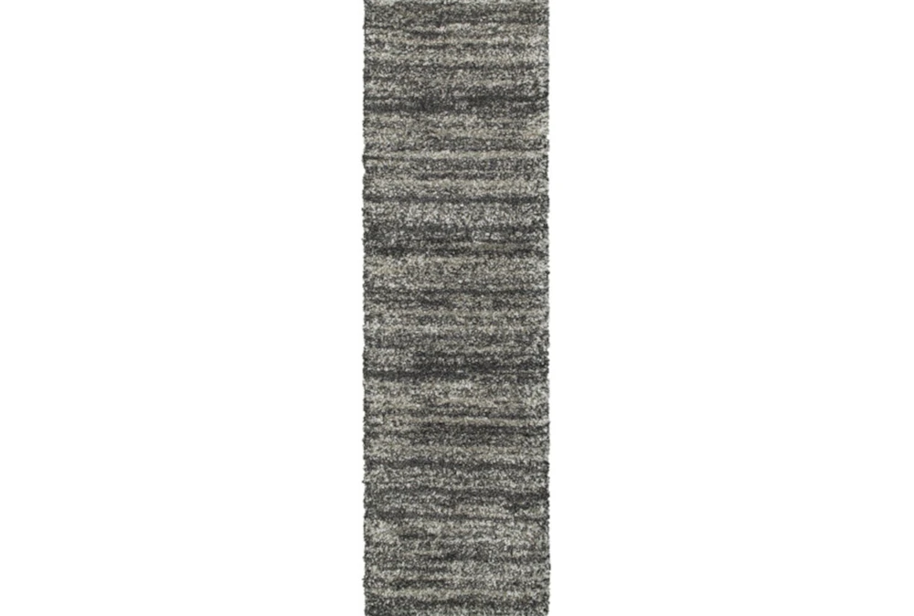 2'3"x7'5" Rug-Beverly Shag Stripe Grey