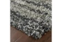 2'3"x7'5" Rug-Beverly Shag Stripe Grey - Detail