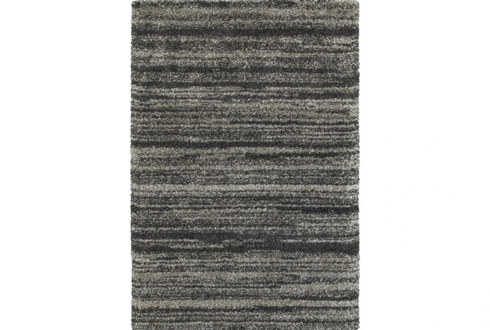 3'8"x5'4" Rug-Beverly Shag Stripe Grey