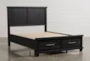 Jaxon Espresso Full Wood Storage Bed - Front