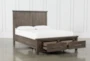 Jaxon Grey California King Wood Platform Storage Bed - Detail