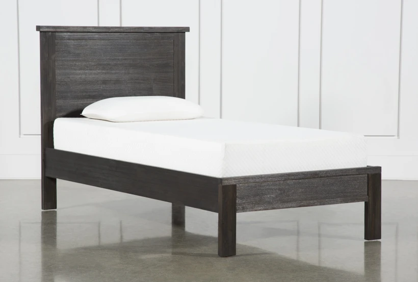 Larkin Espresso Twin Wood Panel Bed - 360