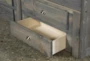 Summit Grey Full Wood Bookcase Bed With 4-Drawer Storage Unit - Hardware